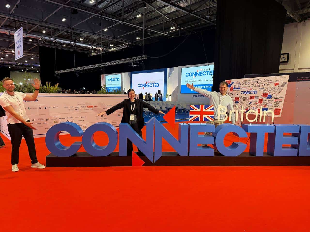 The ITcare team at Stand I40 on the last day of Connected Britain 2026, ExCeL London